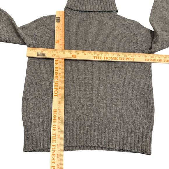 Polo Ralph Lauren 100% Wool Ribbed Turtleneck Sweater XS Gray Women’s - Picture 3 of 6